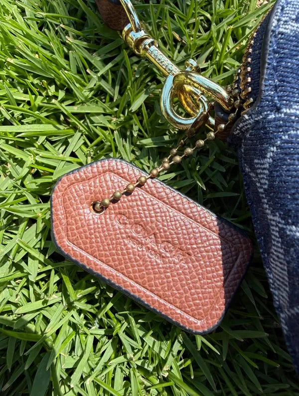 Coach Charter 19 in Signature Denim with gold hardware - Image 7