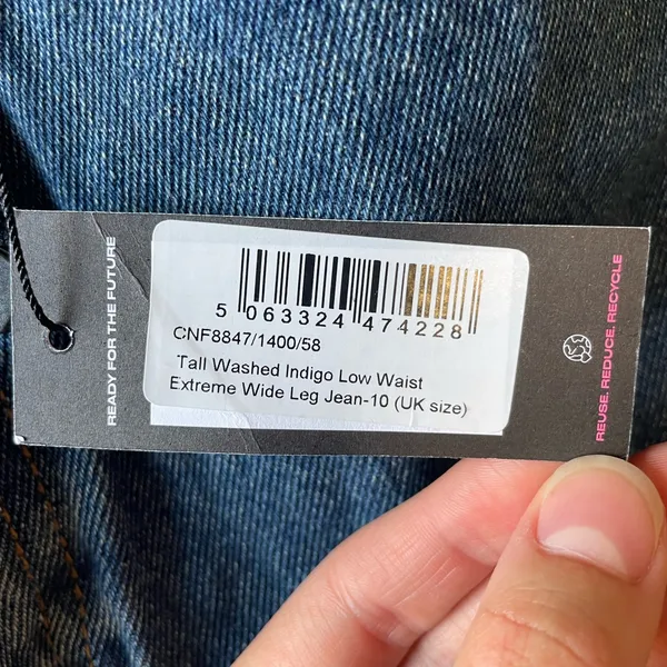 Pretty Little Thing NWT TALL Blue Jeans - Image 4