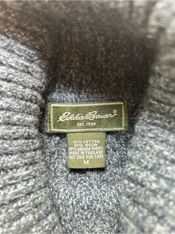 Eddie Bauer Gray Turtleneck Sweater medium - Image 3