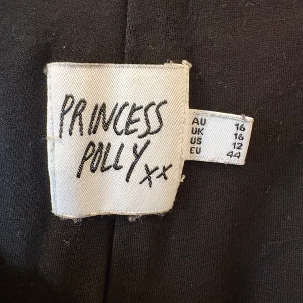 Princess Polly Black Mini Skort with Side Slit Size‎ US 12 - Image 6