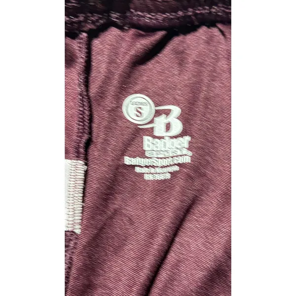Badger Sport Small Maroon LA Logo Athletic‎ Shorts Burgundy Performance S - Image 3