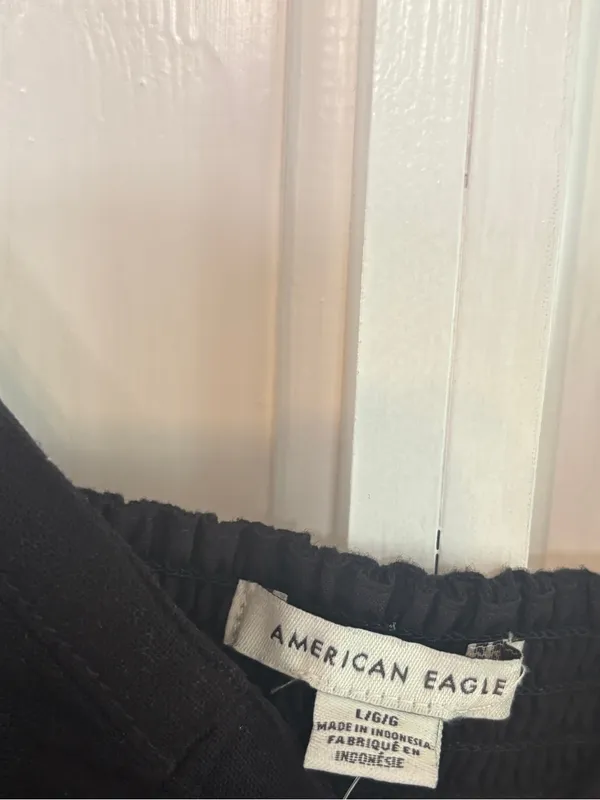 American Eagle Black Crop‎ Tank Top Size Large - Image 5