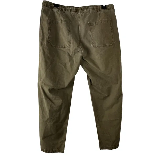 H&M Relaxed Pants Women XL Brown Mid Everyday Earthy‎ Tapered Utility Gorpcore - Image 3