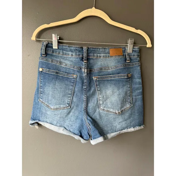 Judy Blue Distressed Denim Shorts Medium - Image 2
