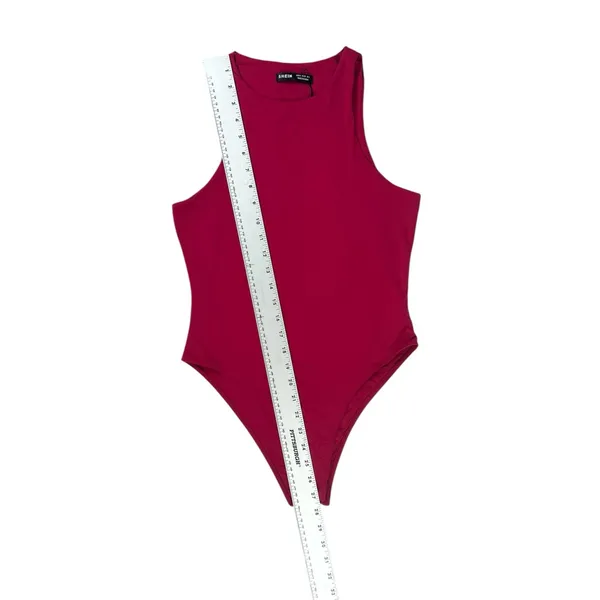 Shein BAE Dark Red Microfiber Sleeveless Bodysuit Size‎ Medium - Image 3