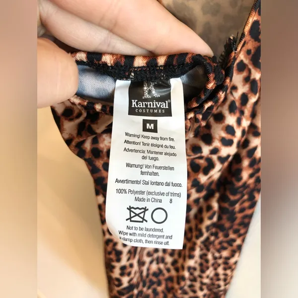 Karnival Costume Leopard Print Cavewoman Bam Bam Costume Size M - Image 5
