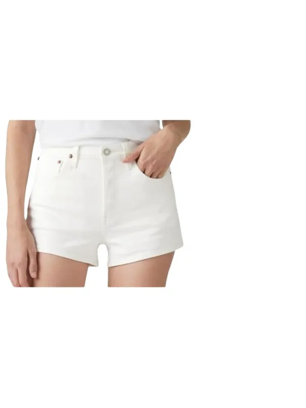 Levi's Womens 501 Original Shorts Jean Jorts Button Fly Disco Nights White 33 - Image 11