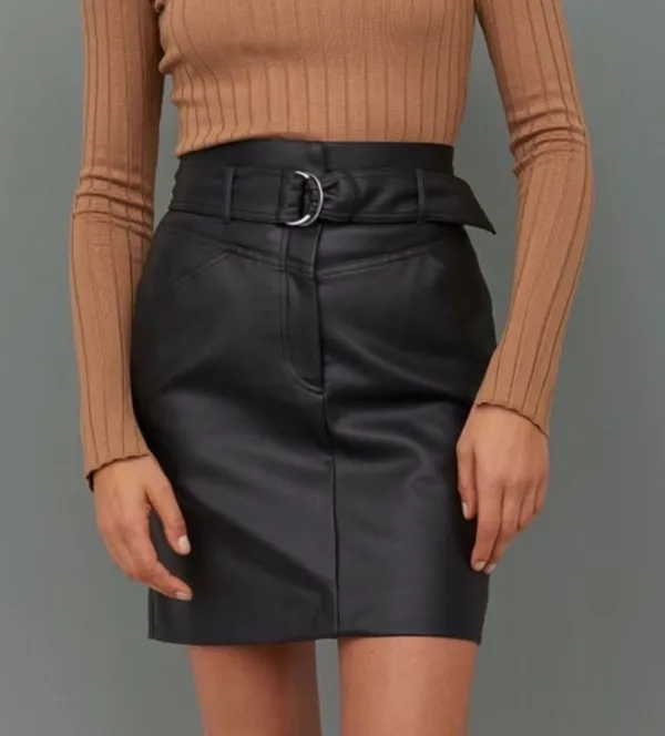 Hennes & Mauritz Leather Skirt - Image 3