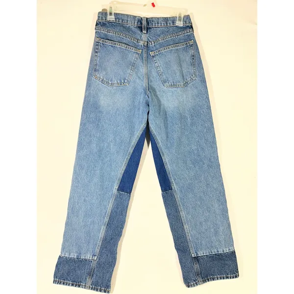 Universal Thread Mid‎ Rise 90s Baggy Patchwork Denim Jeans Women 2S Button Fly - Image 3