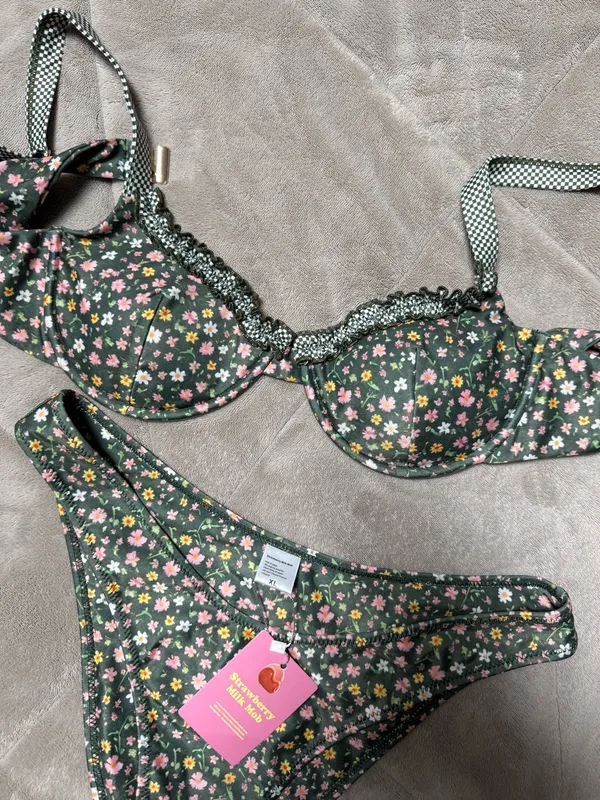 Strawberry Milk Mob Bikini Green Size XL - Image 5
