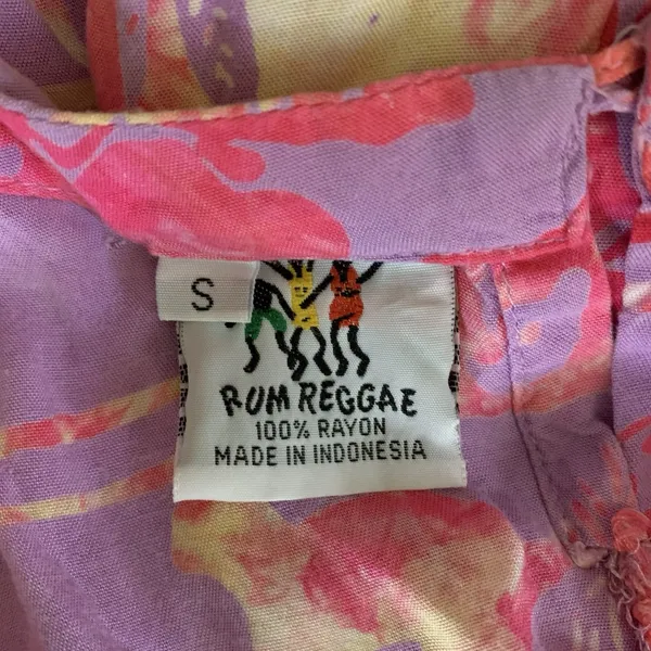 Rum Reggae Pink Purple Rayon Tie Dye Maxi Slip Dress Adjustable Straps Small - Image 5