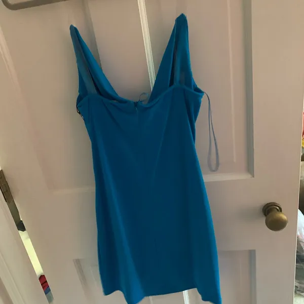 COPY - Superdown Blue Cowl Neck Body Con Dress - Image 3