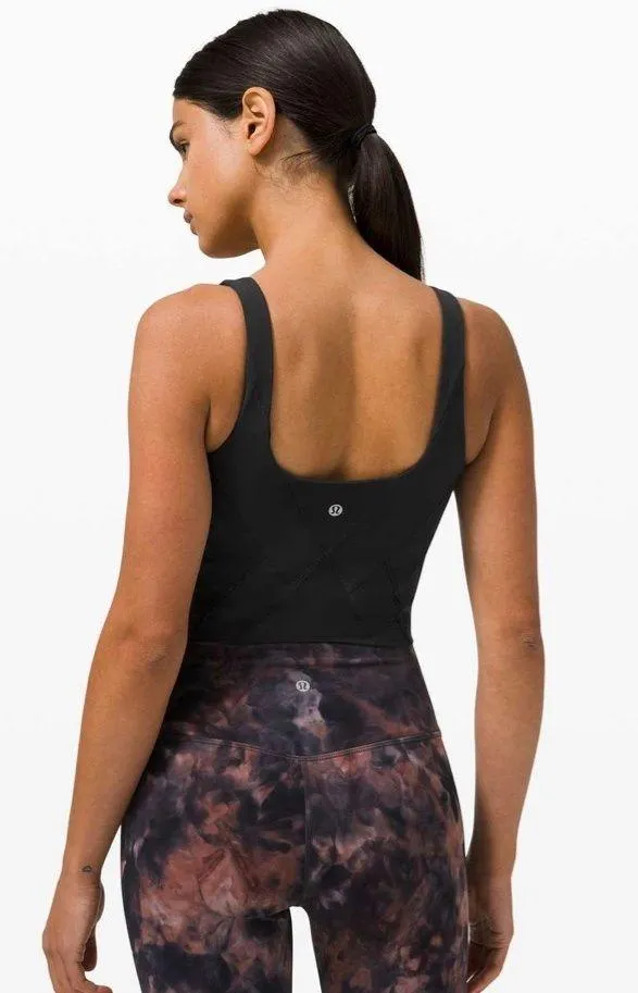 Lululemon Nulu Fold Tight Crop Yoga Tank Top Black - Image 5