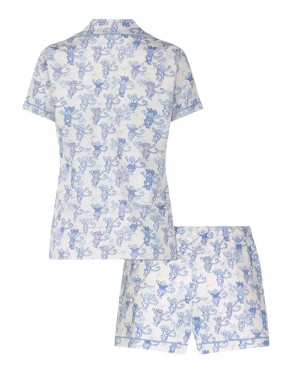 Roller Rabbit Love Shack Fancy Pajamas Collab Monkey Bow  - Image 2