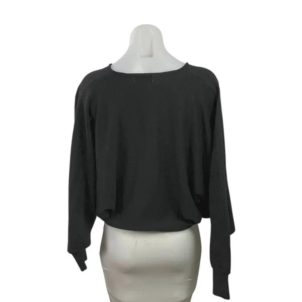 COS Women's Black V Neck Long Dolman Sleeve Relaxed Knit Blouse Top Size XS - Image 3