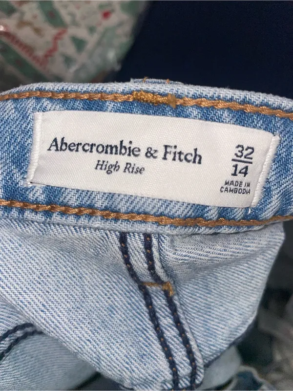 Abercrombie High Rise Light Blue Denim Skirt - Image 5