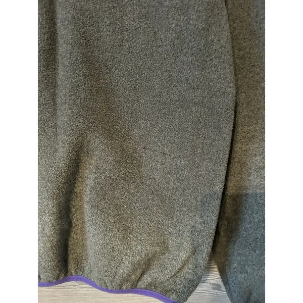Patagonia Synchilla Snap T Pullover Fleece Jacket Womens Small Grey Purple‎ - Image 2