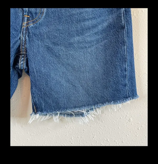 Levi's 501 Mid Thigh High Rise Raw Hem Shorts/Sz:28/NWT - Image 8
