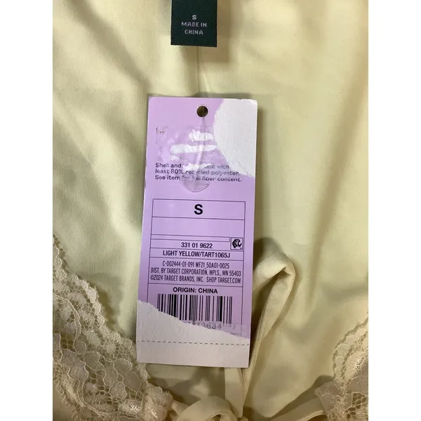 Wild Fable Womens Lace Trim Tie Front Sleeveless Top Light Yellow S‎ 331019622 - Image 3