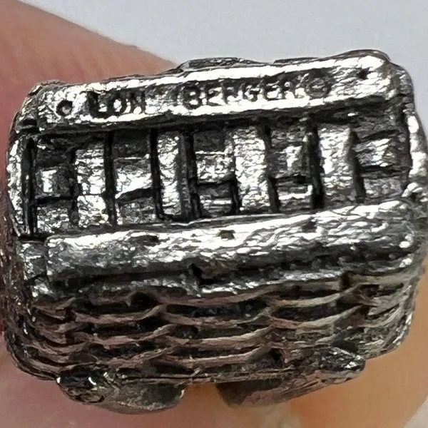 Longaberger Basket Large Market Basket Charm Antiqued Silver Tone NEW - Image 6