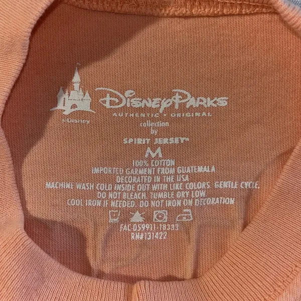 Walt Disney World Spirit Jersey Peach w/ Gold Glitter Long Sleeve - Image 8