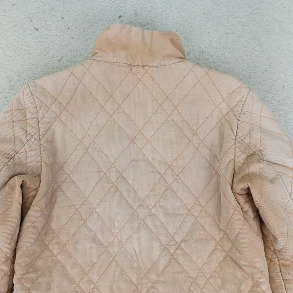 Vintage Forecast Sport Womens Quilted Corduroy Jacket Full Zip Beige Large 44‎ - Image 5