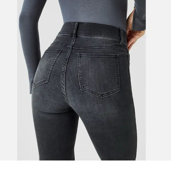 NWT Spanx Ankle Straight Leg Denim Jeans 20355R - Vintage Black SZ-3X - Image 5