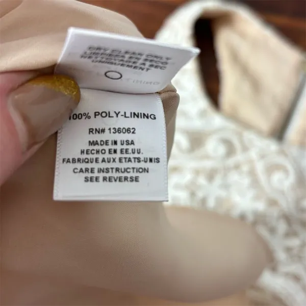 Lavender Brown Women's White Lace Mini Dress Sleeveless Party/Cocktail S‎ - Image 6