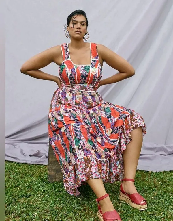 Anthropologie Square Neck Maxi Dress Size 12 - Image 5