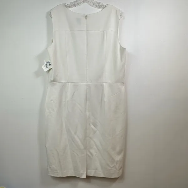 Anne Klein Suit Separates White Sleeveless V-Notch Sheath Dress Size 16 NWT - Image 2
