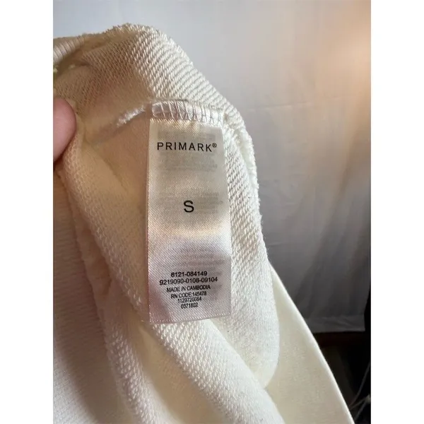 Primark Sweatshorts Womens Size S Ivory Drawstring Waist Pockets - Image 9