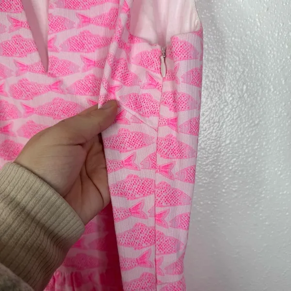 Vineyard Vines Hot Pink Fish Print Sundress‎ Size 2 - Image 3