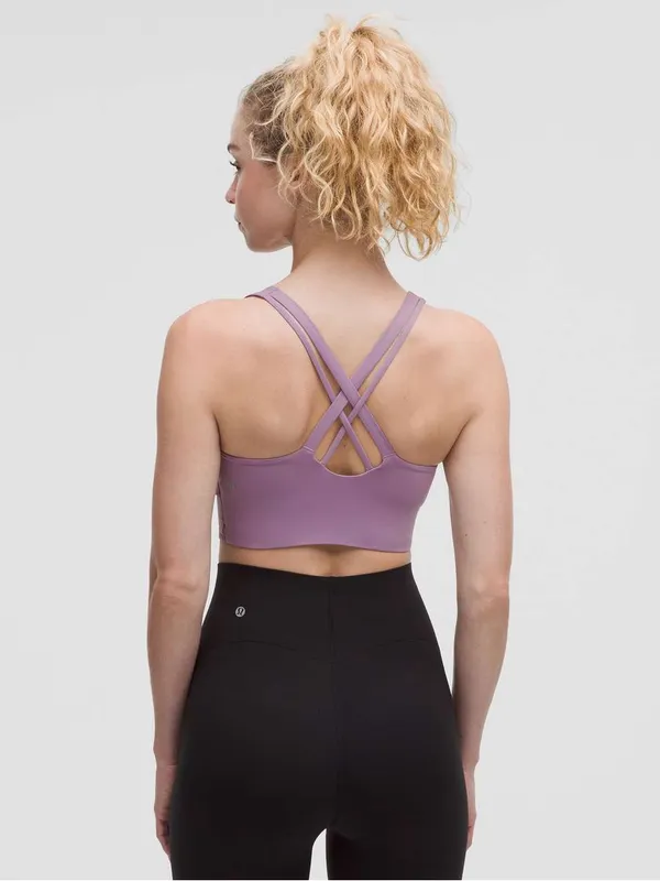 Lululemon Energy Longline Bra Medium Support B-D Cups Evolve Lavender Lux Size L - Image 2