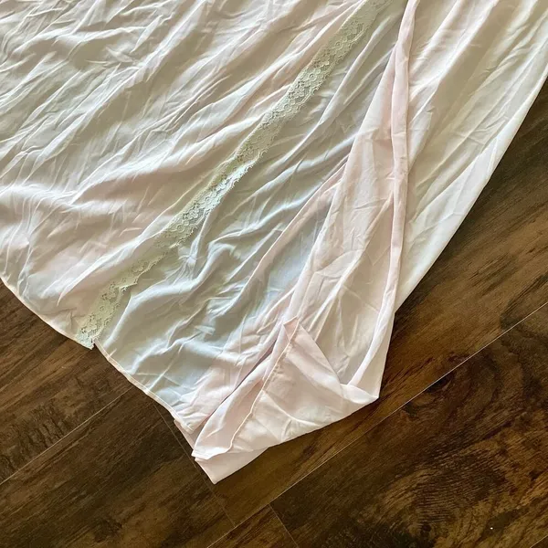 Vintage Faux Wrap Nightgown Pink Size M - Image 5