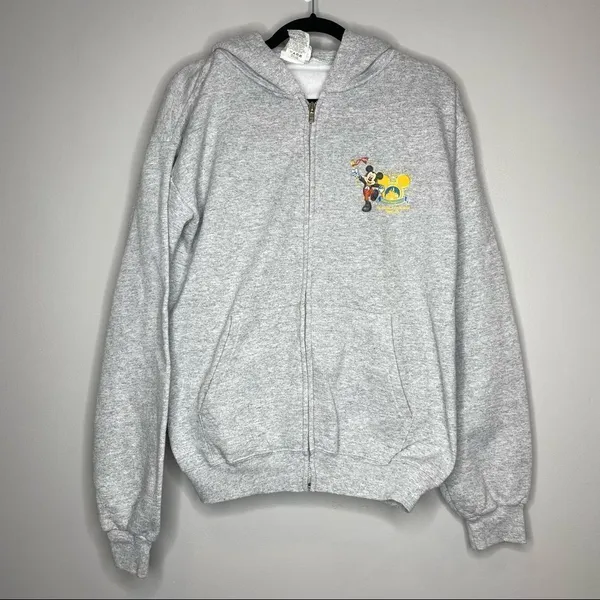 DISNEY Y2K 50TH ANNIVERSARY HOODIE sweatshirt full zip‎ small 2005 Vintage - Image 4
