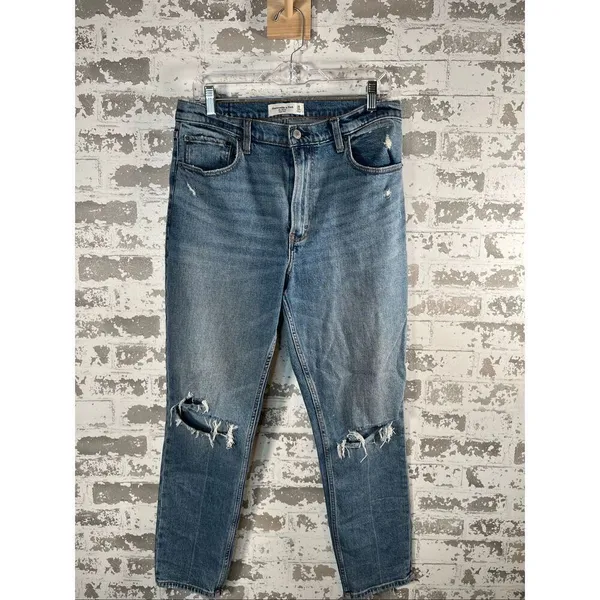 Abercrombie & Fitch | women distressed skinny high-rise denim jeans - Image 9