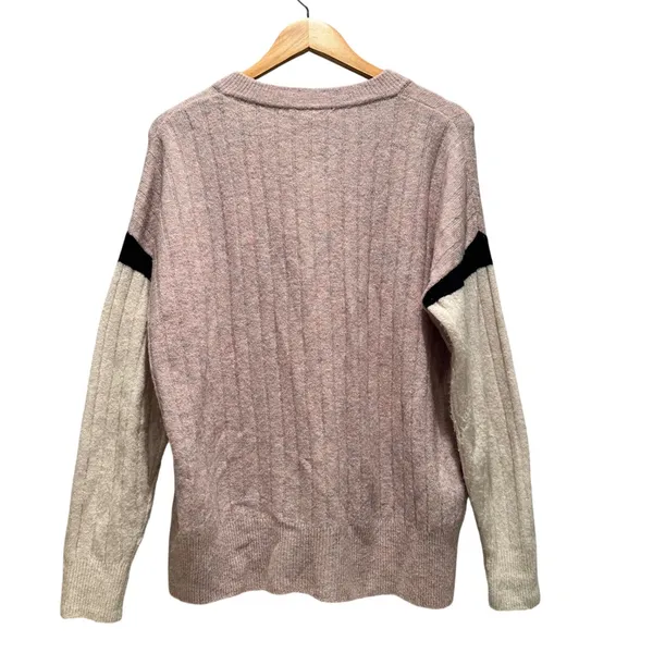 Madewell Striped Bowden Henley Sweater‎ Coziest Yarn Size Small - Image 3
