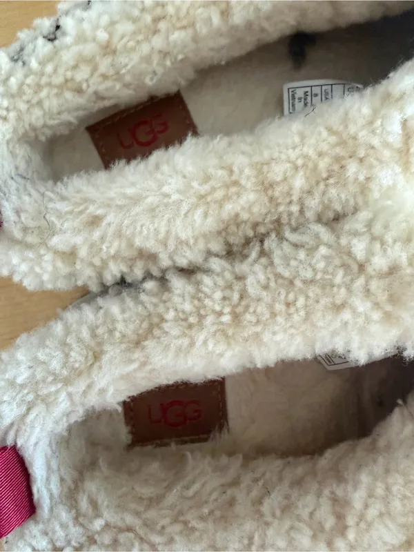 UGG Tazz Heritage Braid Slippers in Natural Shearling - Image 7