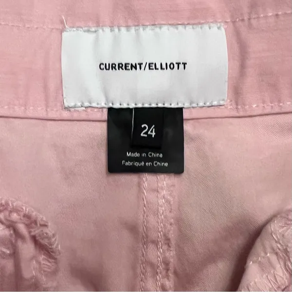 Current/Elliott The Beverly Cropped Tapered Zippered Pants Crystal Pink Size 24‎ - Image 12