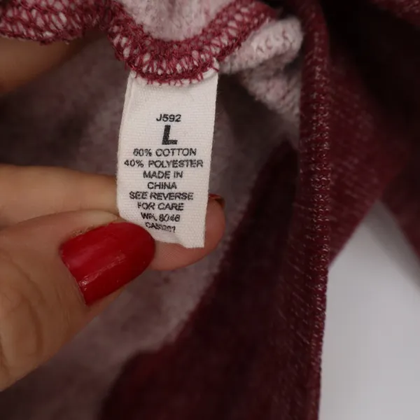 Cali Love Heritage California Zip Up Hoodie Burgundy Red Marl Graphic Large - Image 4