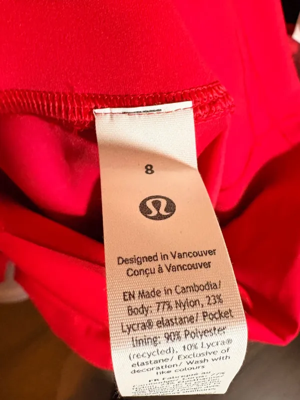Lululemon Wunder Train No Line HR Tight 25 inch. SZ 8 SOLD OUT Oxford Red - Image 6