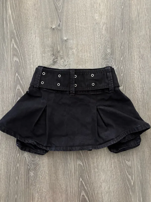 Bershka Black Cargo Belt Mini Skirt (XS) - Image 5