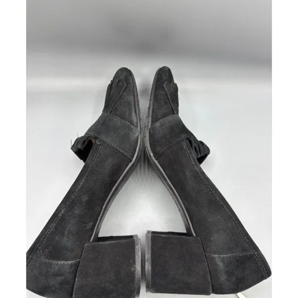 Reaction Kenneth Cole‎ Shoes Womens 8 Black Suede Loafers Fringe Block Heel - Image 6