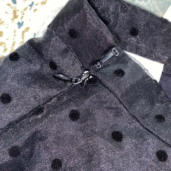 JR Nites by Caliendo black polka dot maxi skirt new with tags size 6 - Image 8