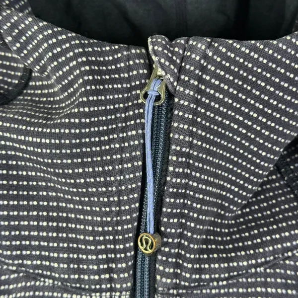 Lululemon Scuba Hoodie Full Zip Jacket Black White Micro Dot Print Size 4 - Image 9