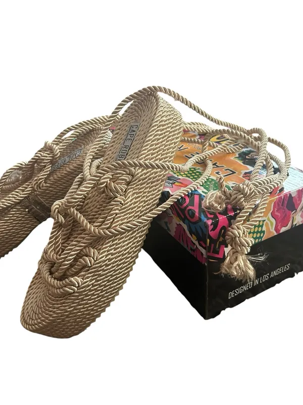 Cape Robbin Natural Rope Wrap Sandals - Image 5