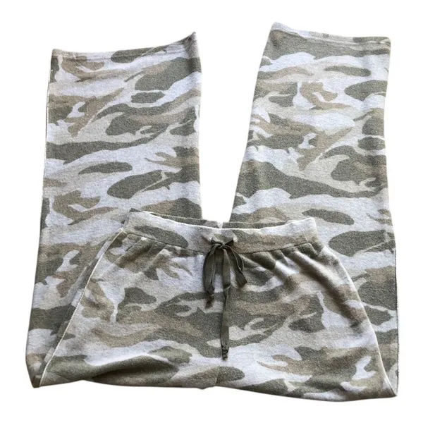 Mystree NWT Camo Fleece Wide Leg Flare Drawstring Pants Women’s Small - Image 7