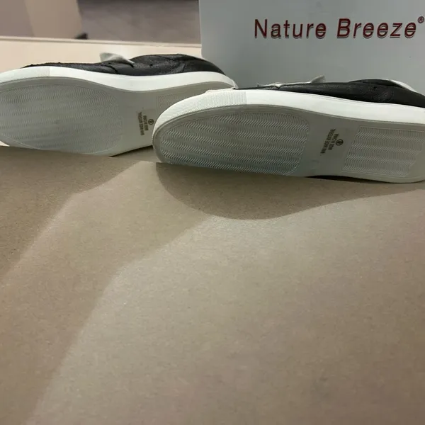 Nature Breeze Cream and Black Lace-Up Sneakers 8. Light peeling - Image 3