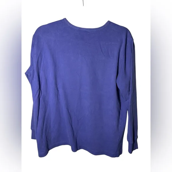 Vintage Disney Store Purple Long Sleeve T-Shirt Mittens Embroidery Womens Size L - Image 10