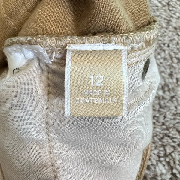 Michael Kors Khaki Stretch Twill Brown minimalist everyday denim Jeans Size 12 - Image 11
